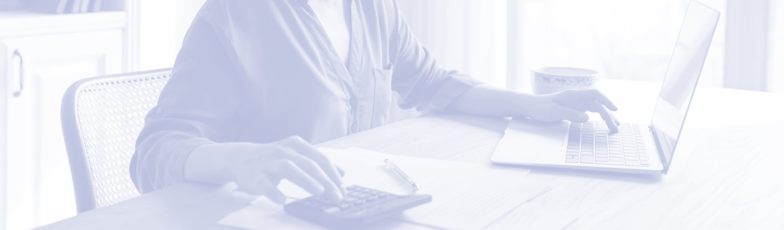 financial service professional on laptop